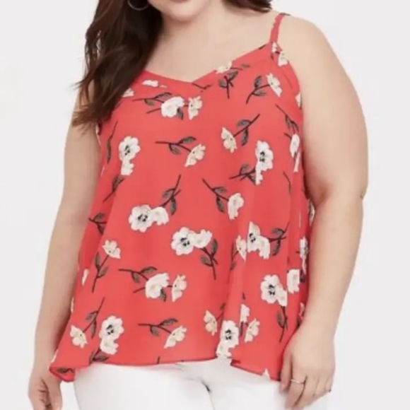 Torrid Floral Georgette Swing Cami Tank 3x - Picture 1 of 7